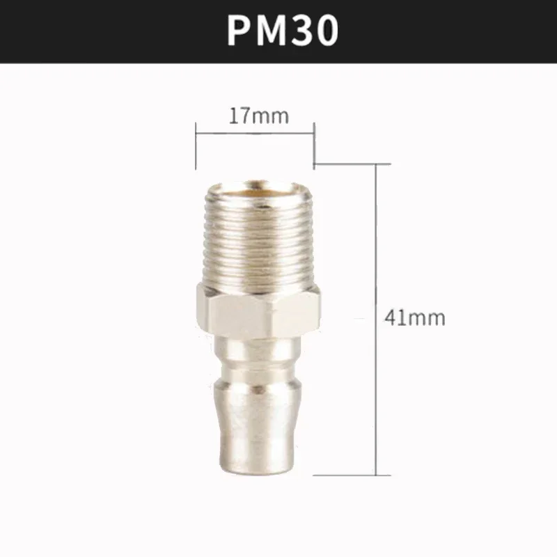 Stainless Steel Copper Nickel Plating Joint C Type Self-locking Quick Connector Male Female PP PF PM PH Pneumatic Tool