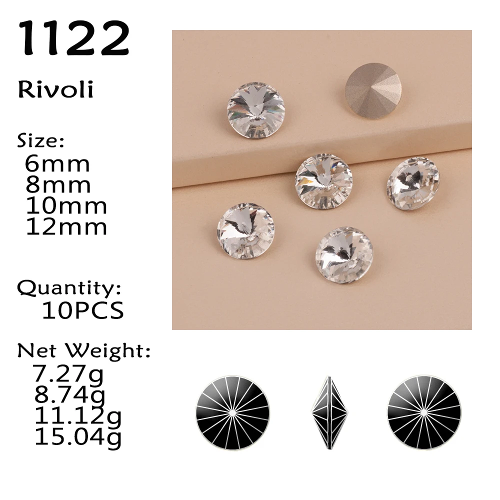 Different Shapes Super Clear 10PCS Rhinestones Glass DIY Accessories Crafts Crystal Jewels Beads For Nail Art Garment Decoration