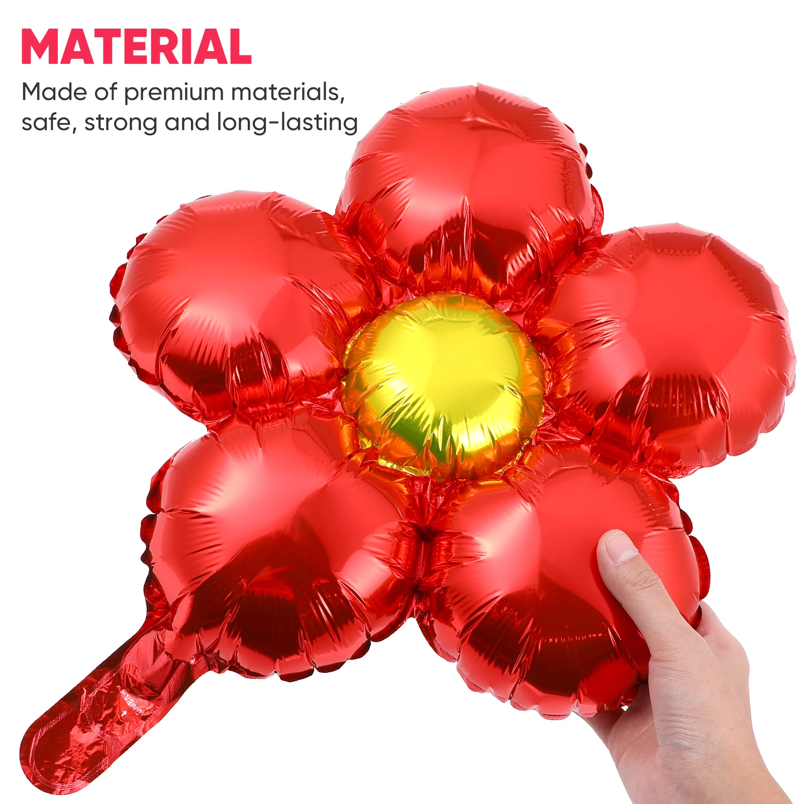 

16pcs Aluminum Foil Balloons Floral Shaped Party Decoration Reusable Safe Strong Long Lasting Premium Materials
