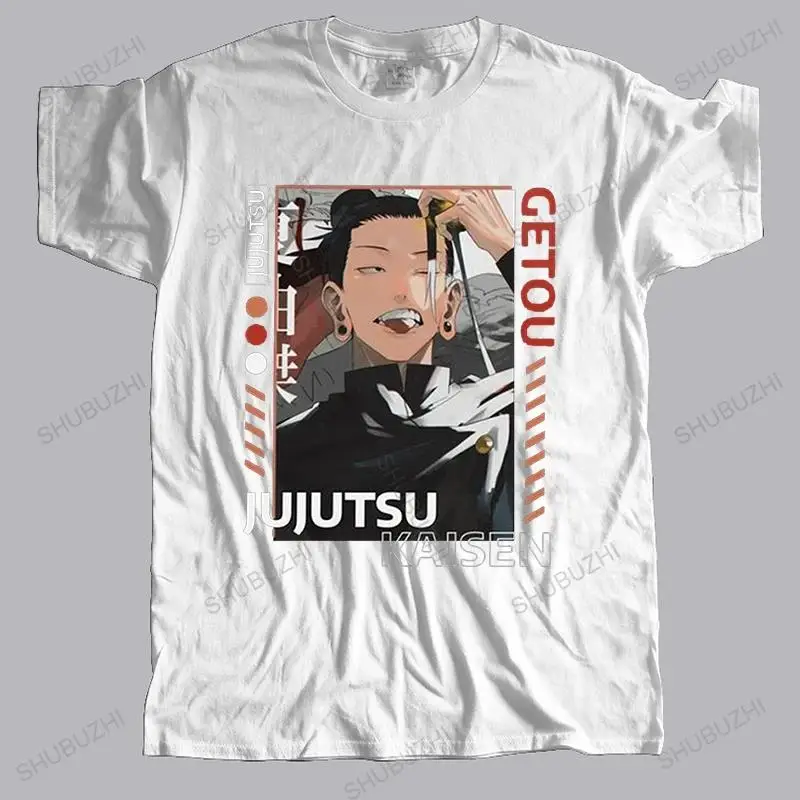 Camiseta con estampado gráfico de Anime japonés Jujutsu Kaisen Suguru Geto, camiseta informal de moda con cuello redondo de manga corta de talla grande para mujer