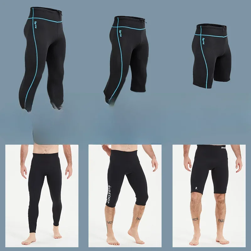 بنطال رياضي منقسم للرجال والنساء ، بدلة ركوب أمواج سميكة ، بدلة باردة ، ملابس سباحة دافئة بحبل ، 2 * * ، جديد