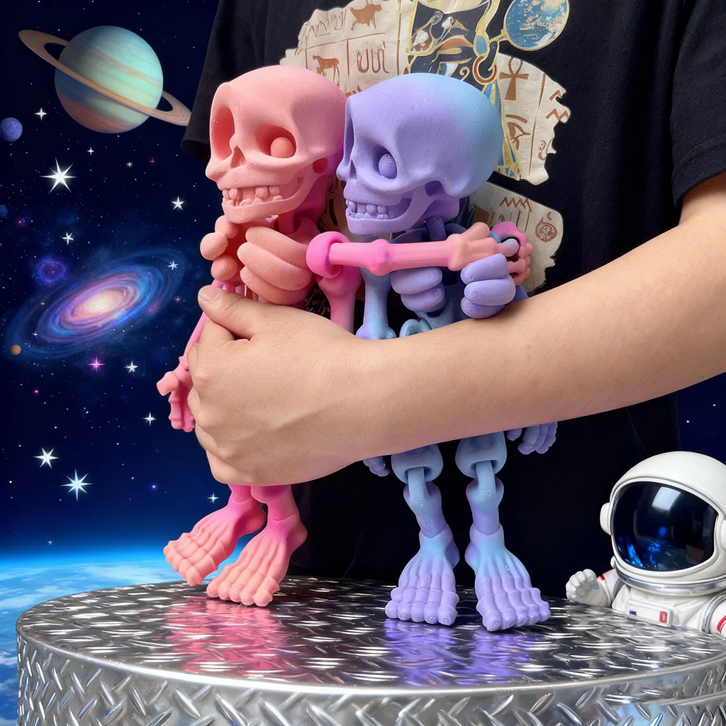 3D-gedruckte Totenkopf-Statue, einzigartige Tischdekoration & Sammlerstück, Halloween-Deko, Weihnachts-Actionfiguren, 30cm/11,81 Zoll – Detail 7
