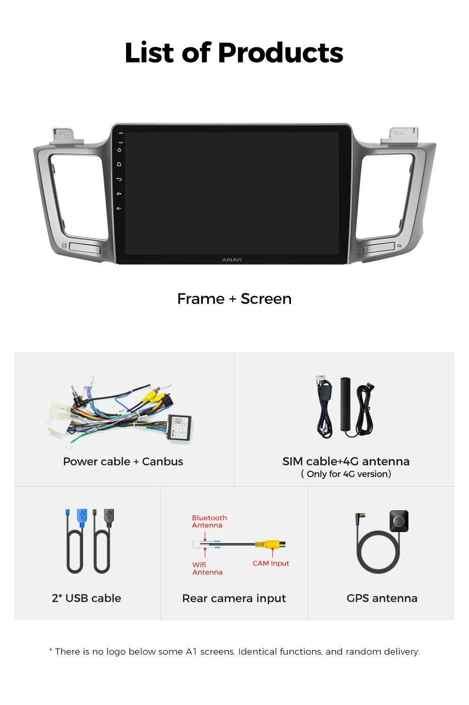 Ainavi Car Multimedia Player For Toyota  RAV4 RAV 4 XA40 2012-2019 wireless Carplay Android Auto 4G Wifi 2din