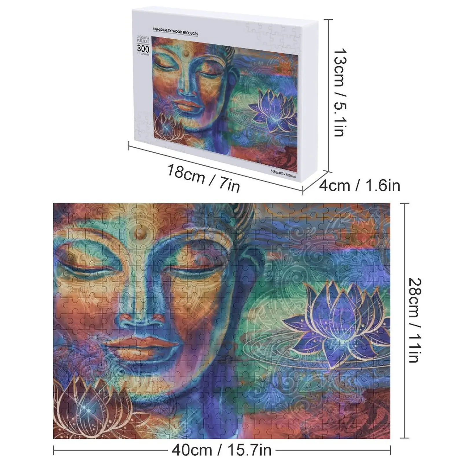 Bouddha 2 Puzzle Photo animaux en bois personnalisés nom en bois personnalisé boîtes en bois Puzzle