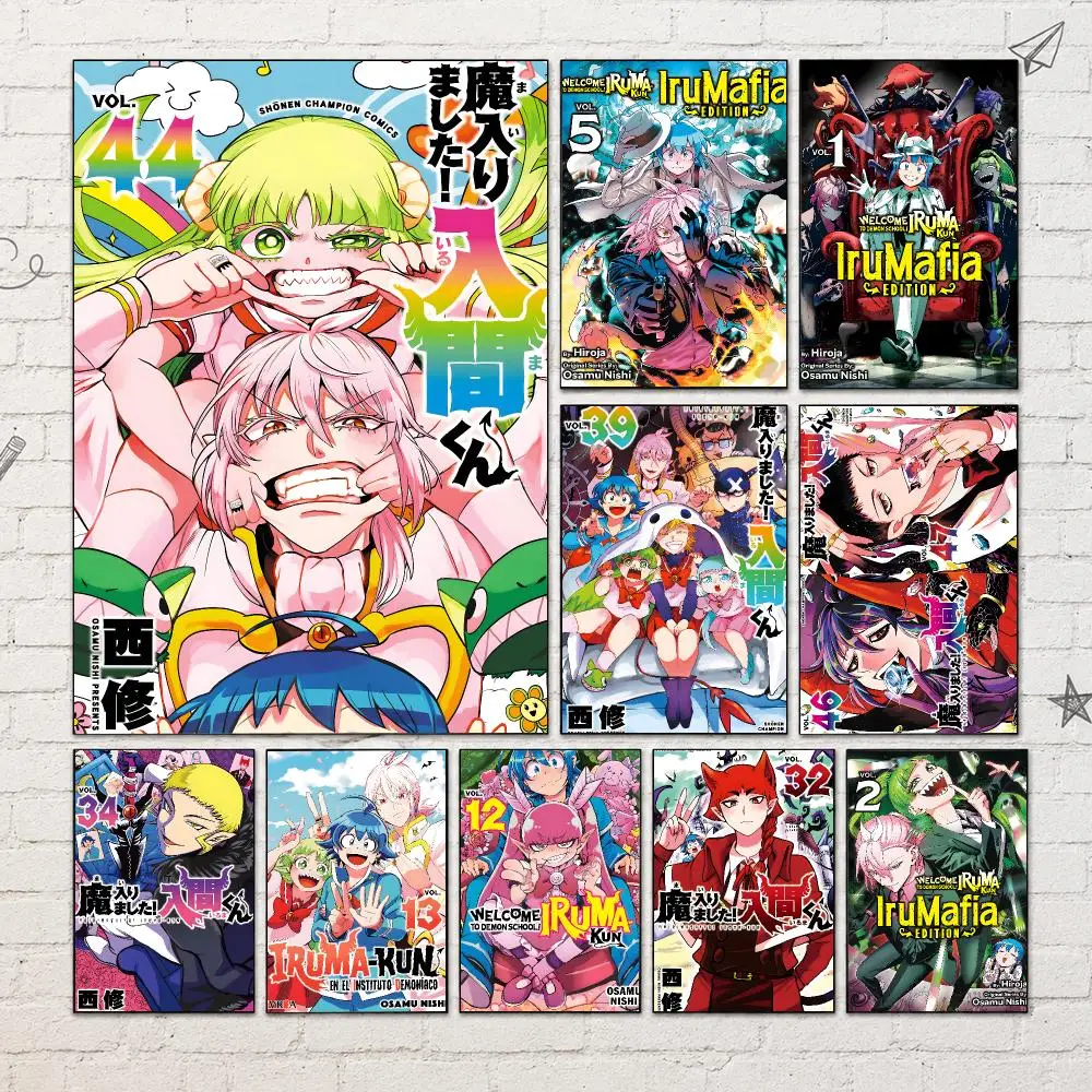Anime M-Mairimashita! Iruma-kun Poster PP Self-Adhesive Waterproof Wall Decor for Bedroom,Living Room,Dorm,Bar Aesthetic Gift