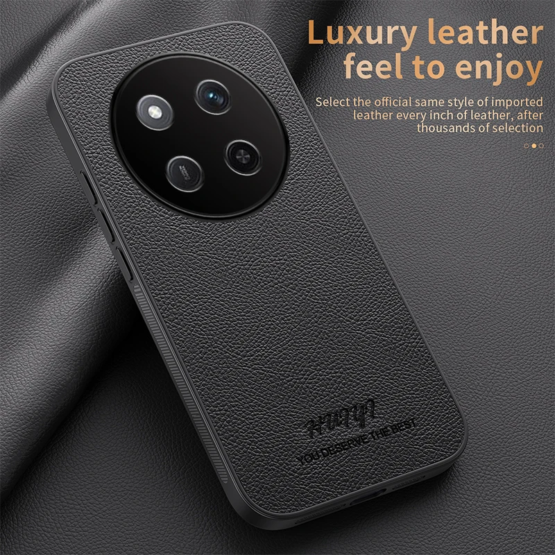 Luxury Business Leather Soft Frame Magnetic Cover For Honor Magic7 Lite Magic7Lite 5G Phone Cases Capa