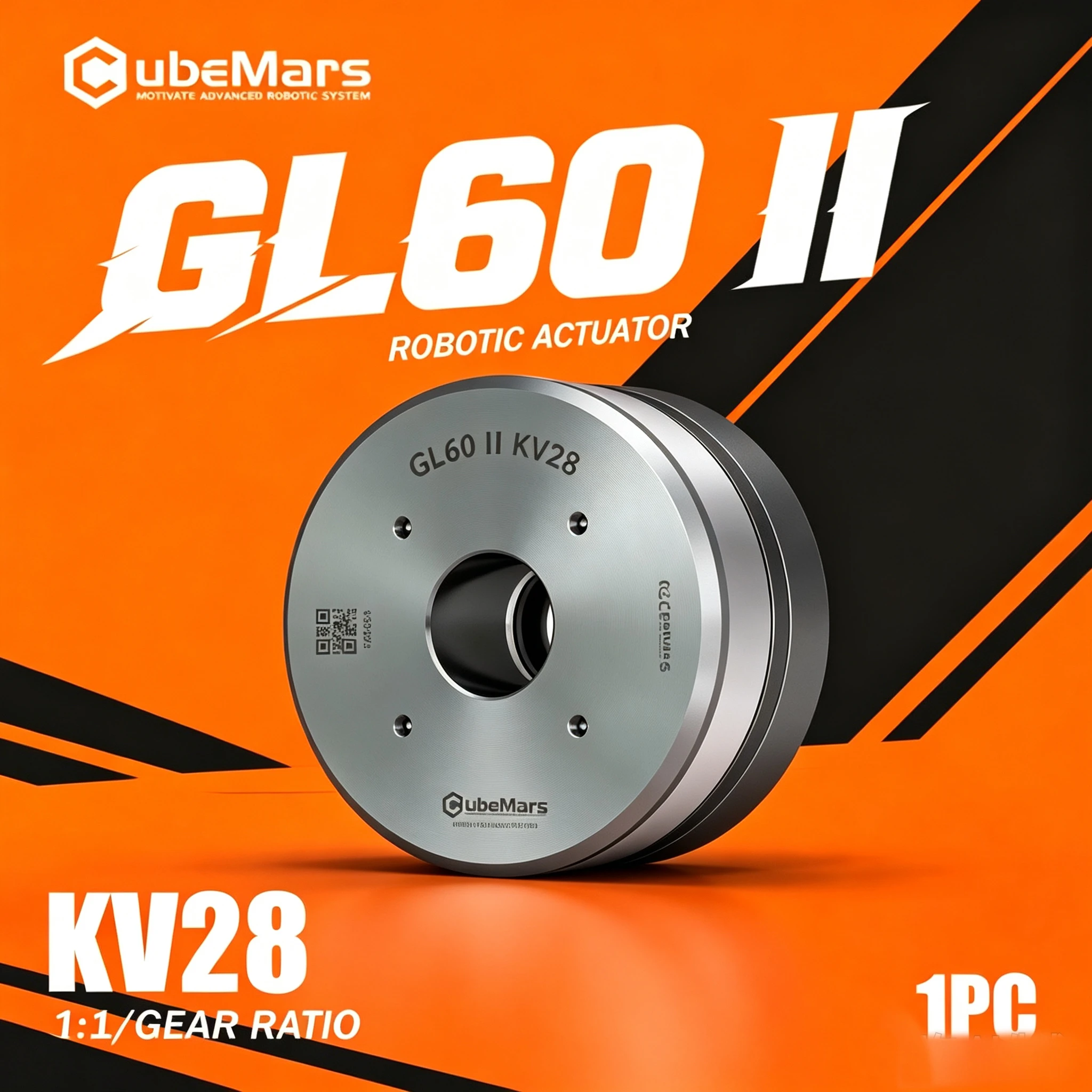 CubeMars GL60 II KV28 Gimbal Motor 16V 24V Brushless Motor with Integrated Driver CAN PWM Control for Camera Stabilizer