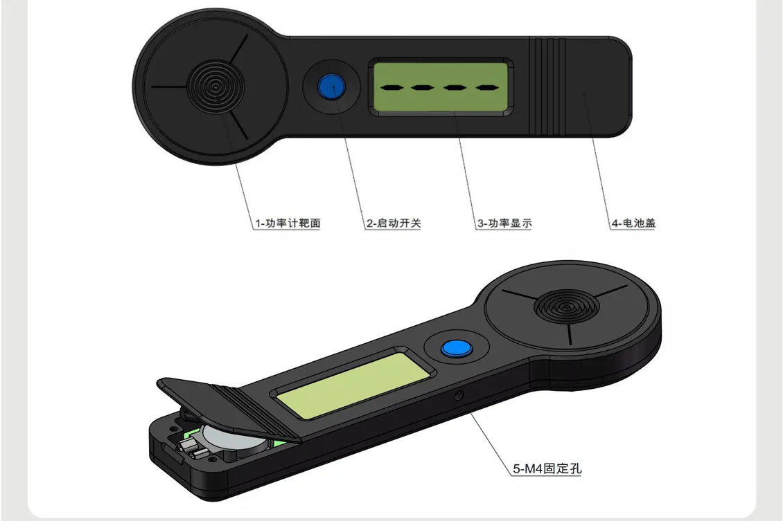 HLP-200B Handheld Co2 Laser Tube 0-200W Power Meter  Laser Tube Dynamometer for Co2 Laser Engraving & Cutting Machine
