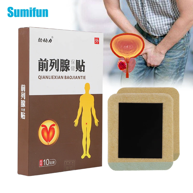 10pcs/box Man Prostatitis Prostate Treatment Patches Prostatic Navel Plaster Strengthen Kidney Herbs Medical Sticker Health Care