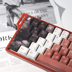 XVX Japanese Keycaps Elf Design Red Keycaps Dye-sub Cherry Profile Double Shot Keycaps for Keyboard Keycaps 134 keys