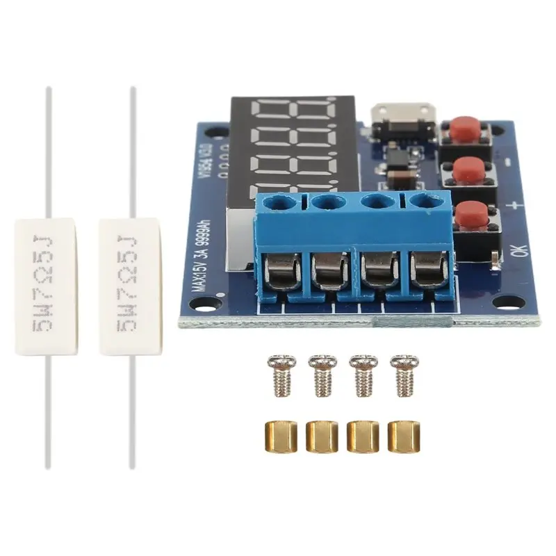 Best-1 PCS ZB2L3 Blue 18650 Battery Tester External Load Discharge Type 1.2-12V Battery 18650 Equal Capacity Tester