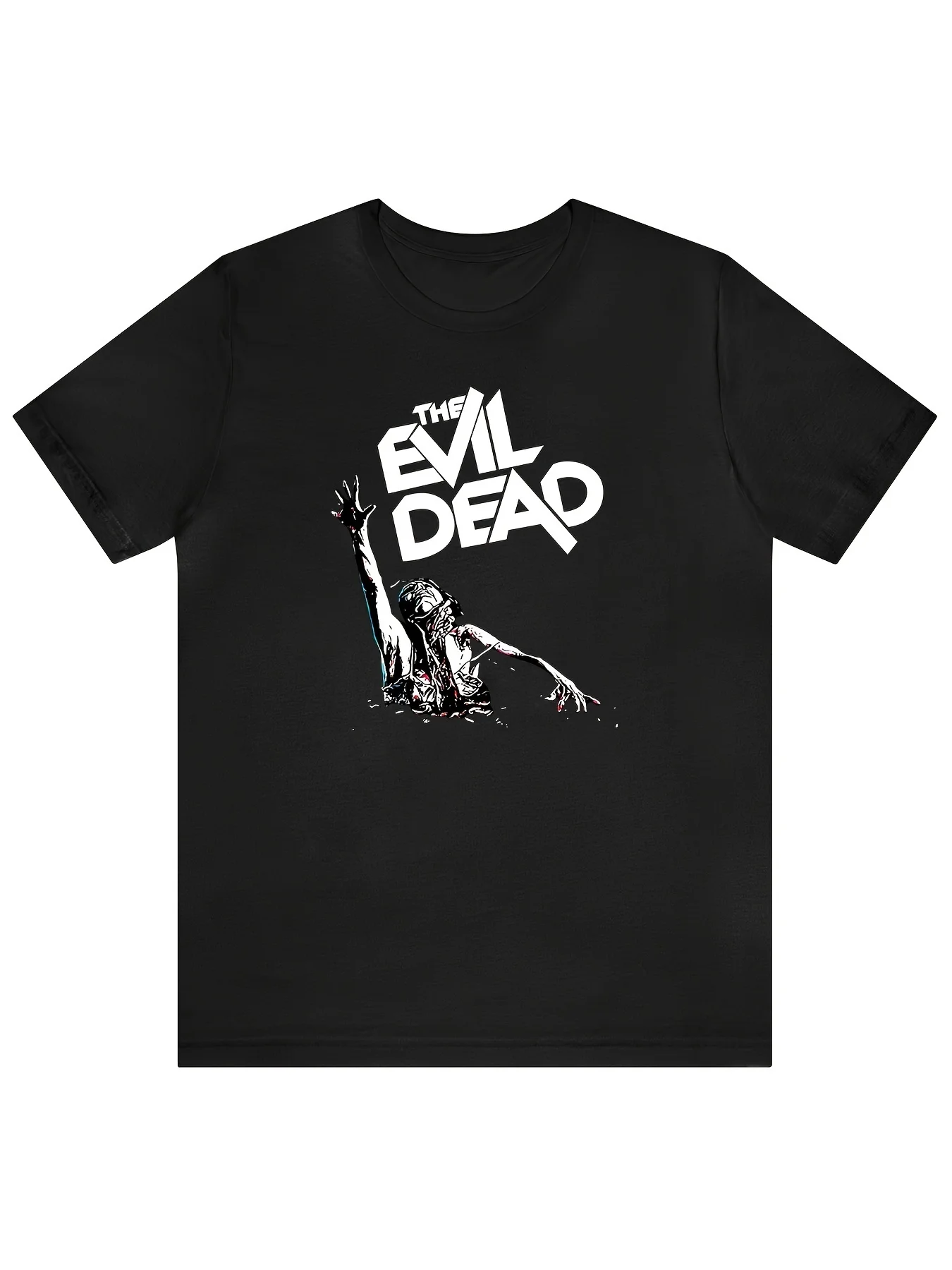 

Portrait Print Comfy Cotton T-shirt, Men's Casual Street Style Stretch Round Neck Tee Shirt For Summer