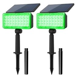 2Pc Solar Outdoor Light Led Landscape Decoration Countyard Spotlight Waterproof Garden Wall Street Tree Solar Lamp Green Light
