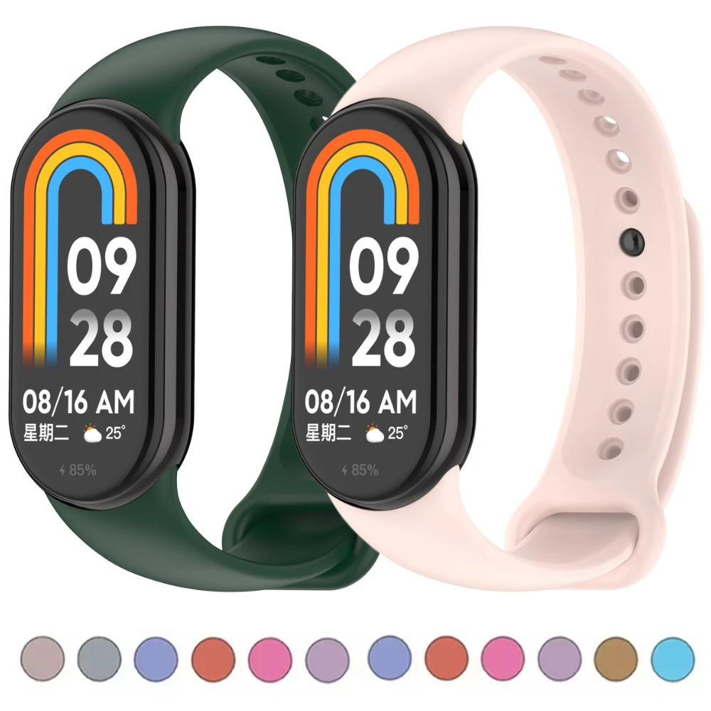 Silicone Strap for Xiaomi Mi Band 10 9 8 Replacement Bracelet for Xiaomi Mi Band 9 Sport Wriststrap Smart Watch Band Accessories