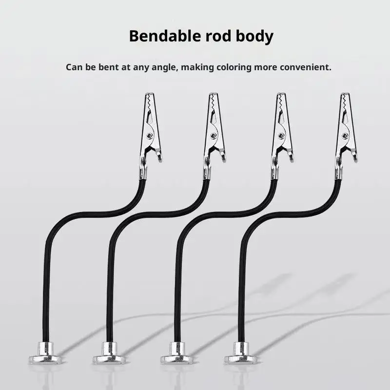 4Pcs Flexible Arms PCB Holder Alligator Clip Soldering Third Hand With Strong Magnetic Base Welding Tool For Electronics Repair
