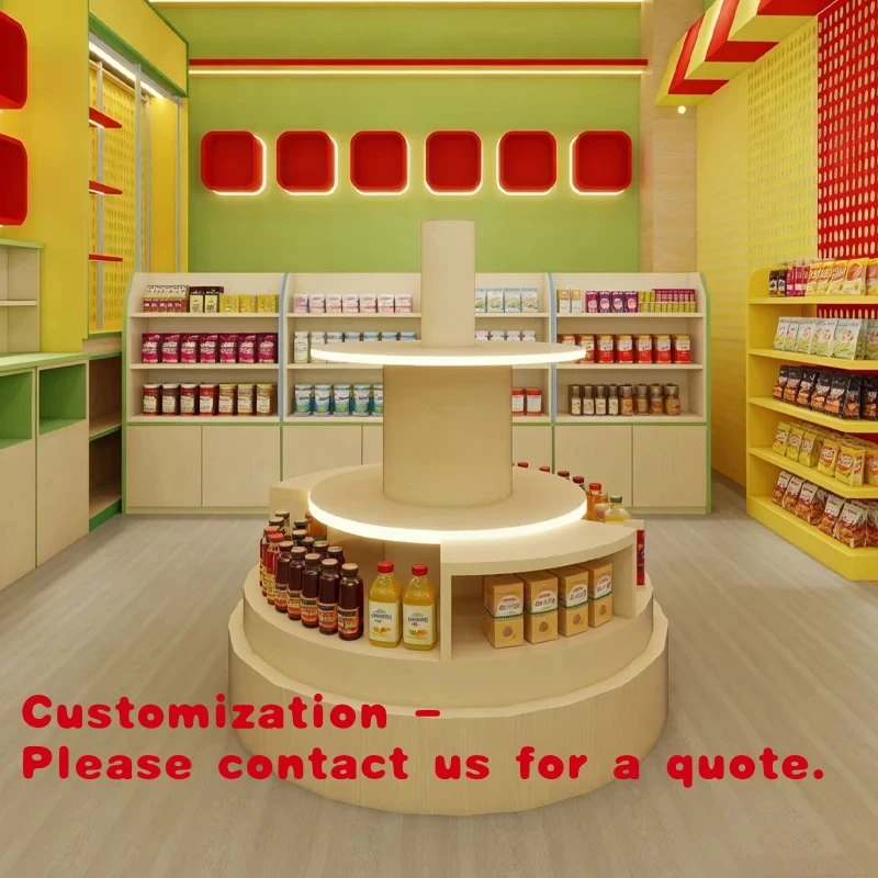 

custom.Custom Modern LED Lit Wood Shelves Display Stand Stationery Stores Indoor Use