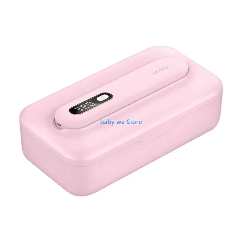 صندوق تنظيف اللهاية الكهربائي، علبة منظمة صحية لمستلزمات تغذية الرضع، تصميم بلاستيكي خفيف الوزن 4XBD #4