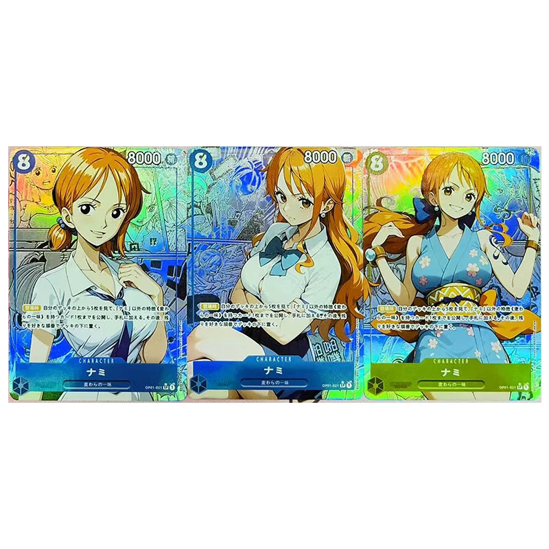 Anime ONE PIECE DIY ACG Yamato Uta Nami Hancock Robin Rebecca Vivi Shirahoshi juego de cartas coleccionables juguetes para niños regalo de cumpleaños