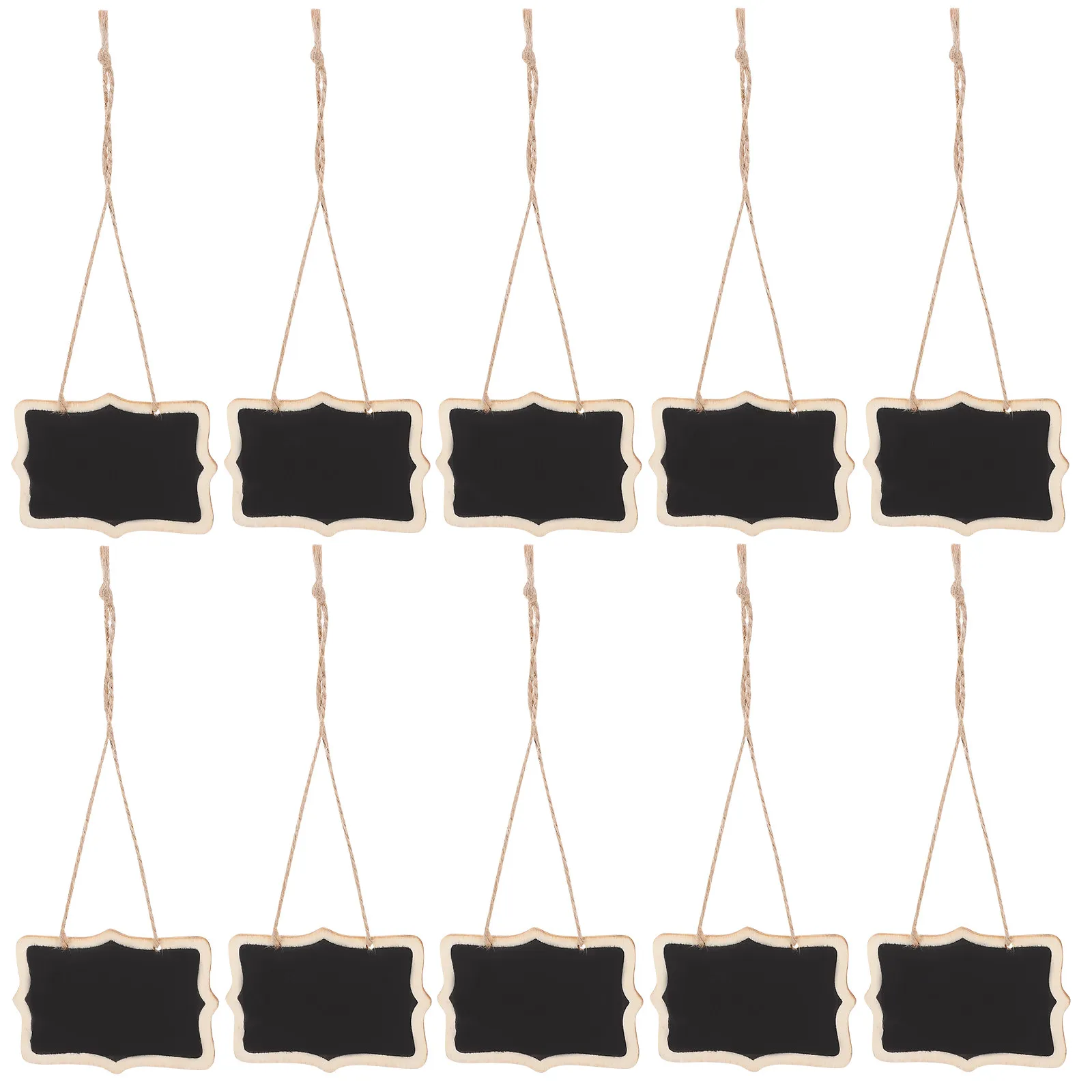 

10Pcs Small Wooden Chalkboard Signs Miniature Table Chalkboard for Shop Window Glass Door Business Hours Display Decorative