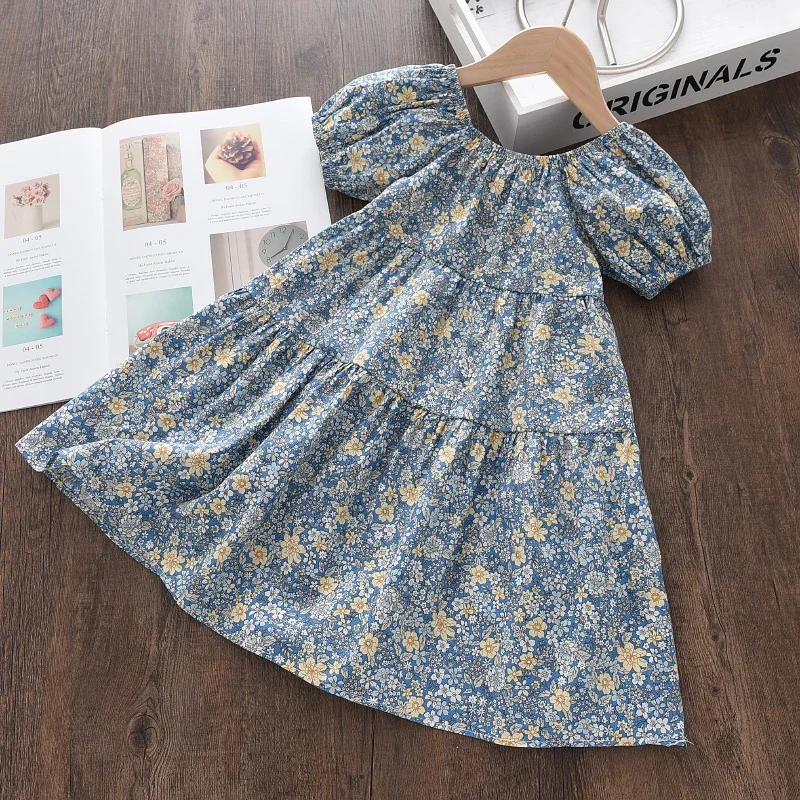 Bear Leader Girls Floral Dresses 2023 New Fashion Sweet Kids Flowers Costumes Children Sleeveless Vestidos Toddler Baby Clothing