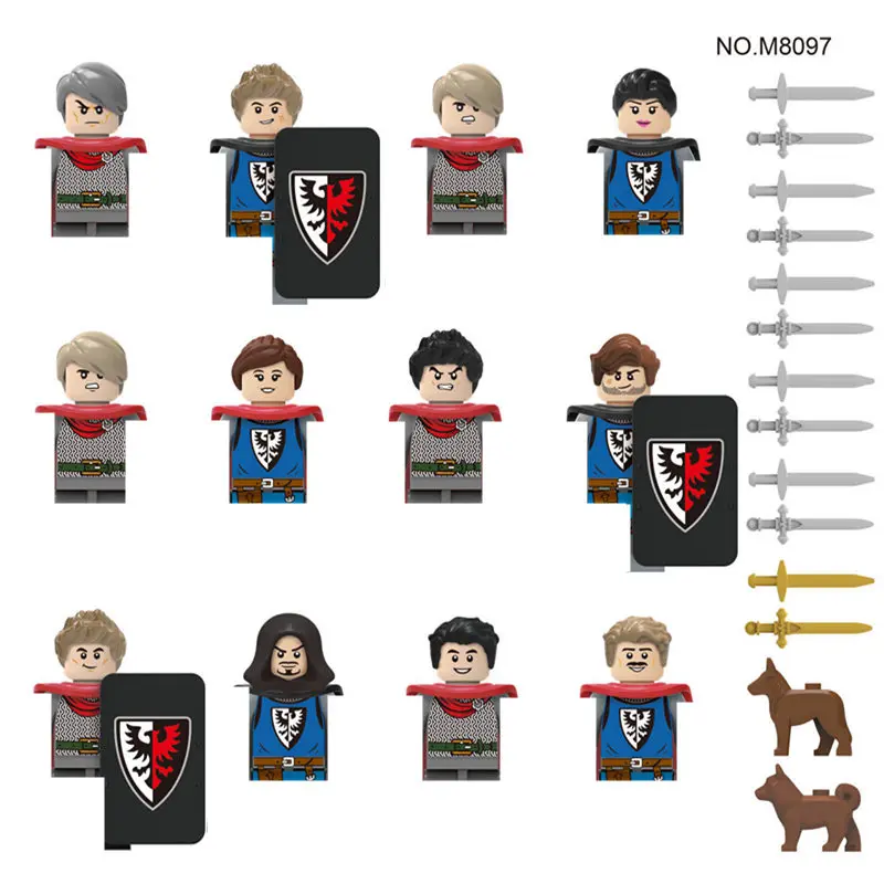 Nový M8097 středověký warfare římský voják budova bloků panenka  příslušenství mini úkon figur pro děti hraček hoch dar