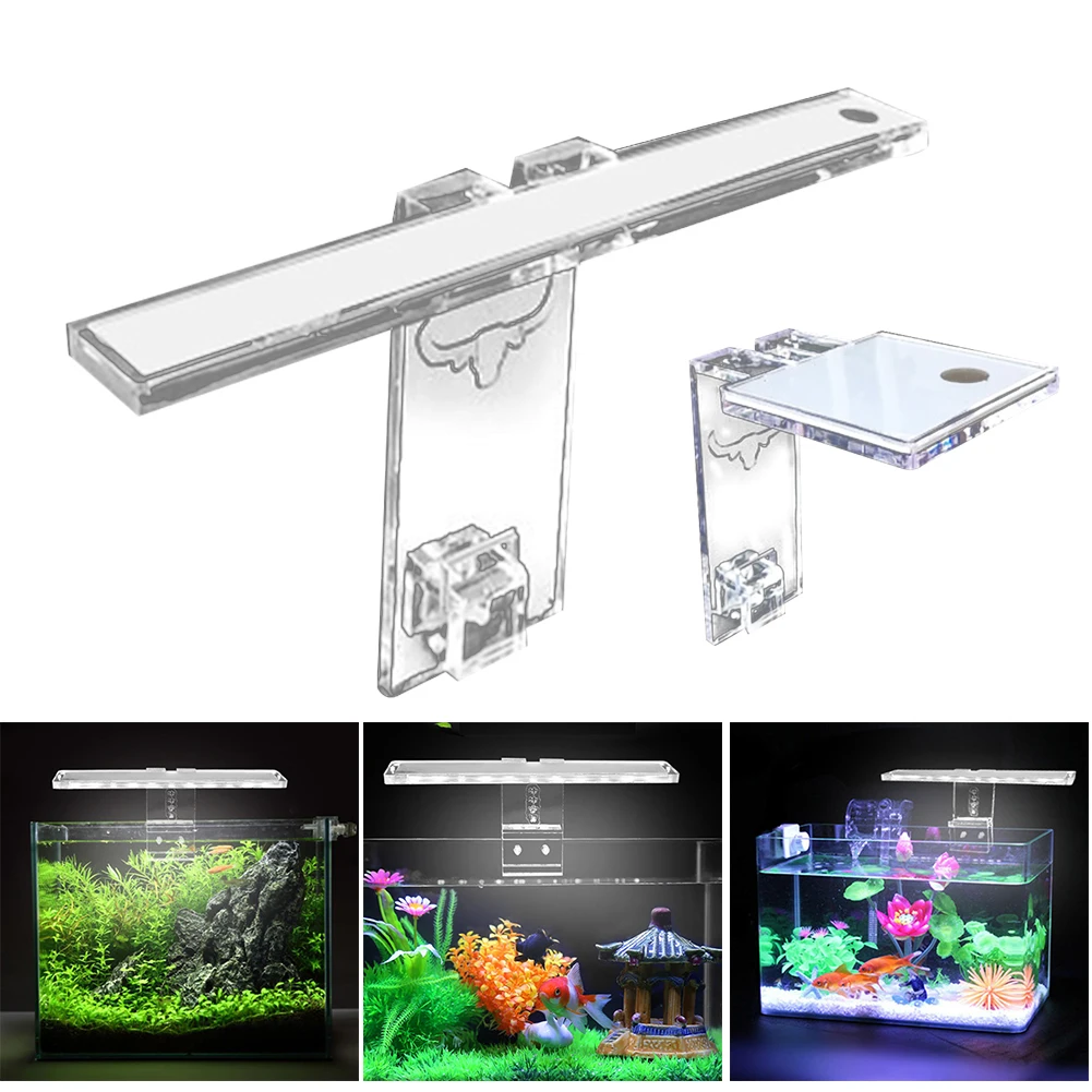 LED Fish Tank Aquarium Light Ultra Thin Aquatic Plants Landscape Acrylic Lamp for Planted Freshwater Fish Tank