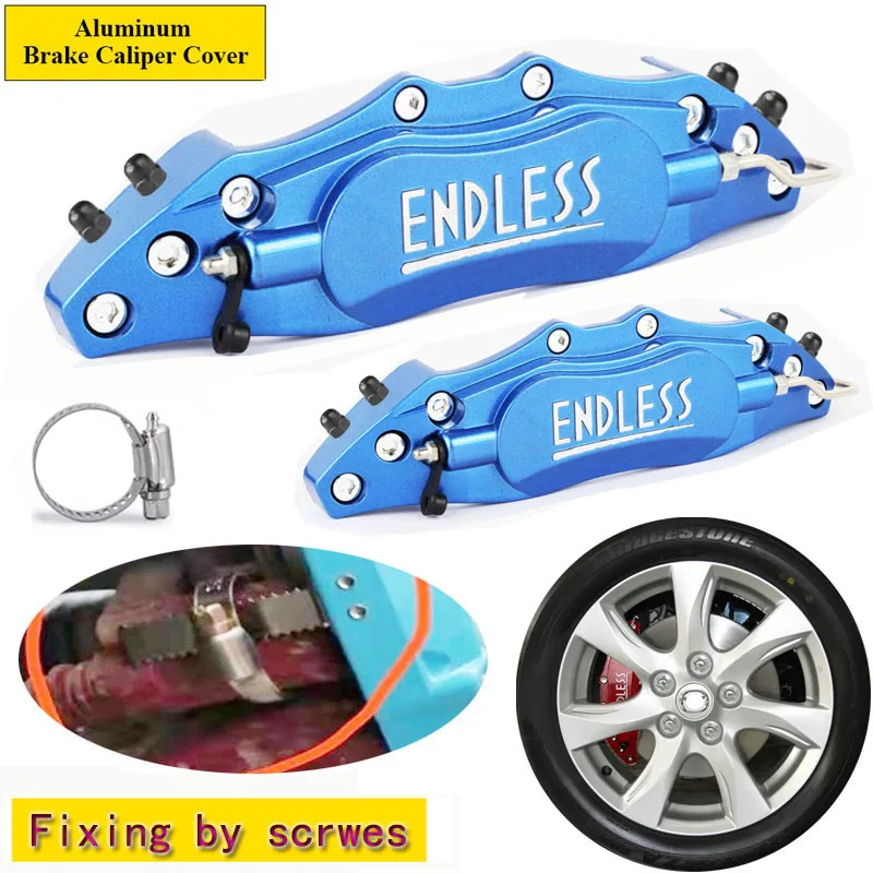 

Fixing By Screws Aluminum Brake Caliper Cover 2 Pcs 3D Endless Wheel Modification Decoration For BMW E90 E91 E92 E93 320 330 318