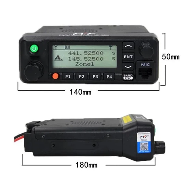 

DMR Digital Vehicle Radio TYT MD-9600 50W VHF UHF Output Power Car Mobile Radio Marine analog digital repeater duplexer