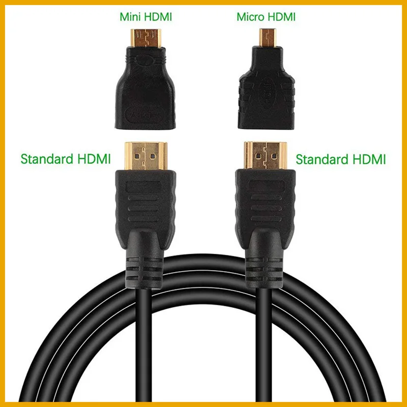 NEW 2026 1.5m Mini HDTV Adapter Micro HDTV Connector Cable 3 In1 Meters HD Quality Compatible Suitable For PS3 HDTV DVD XBOX