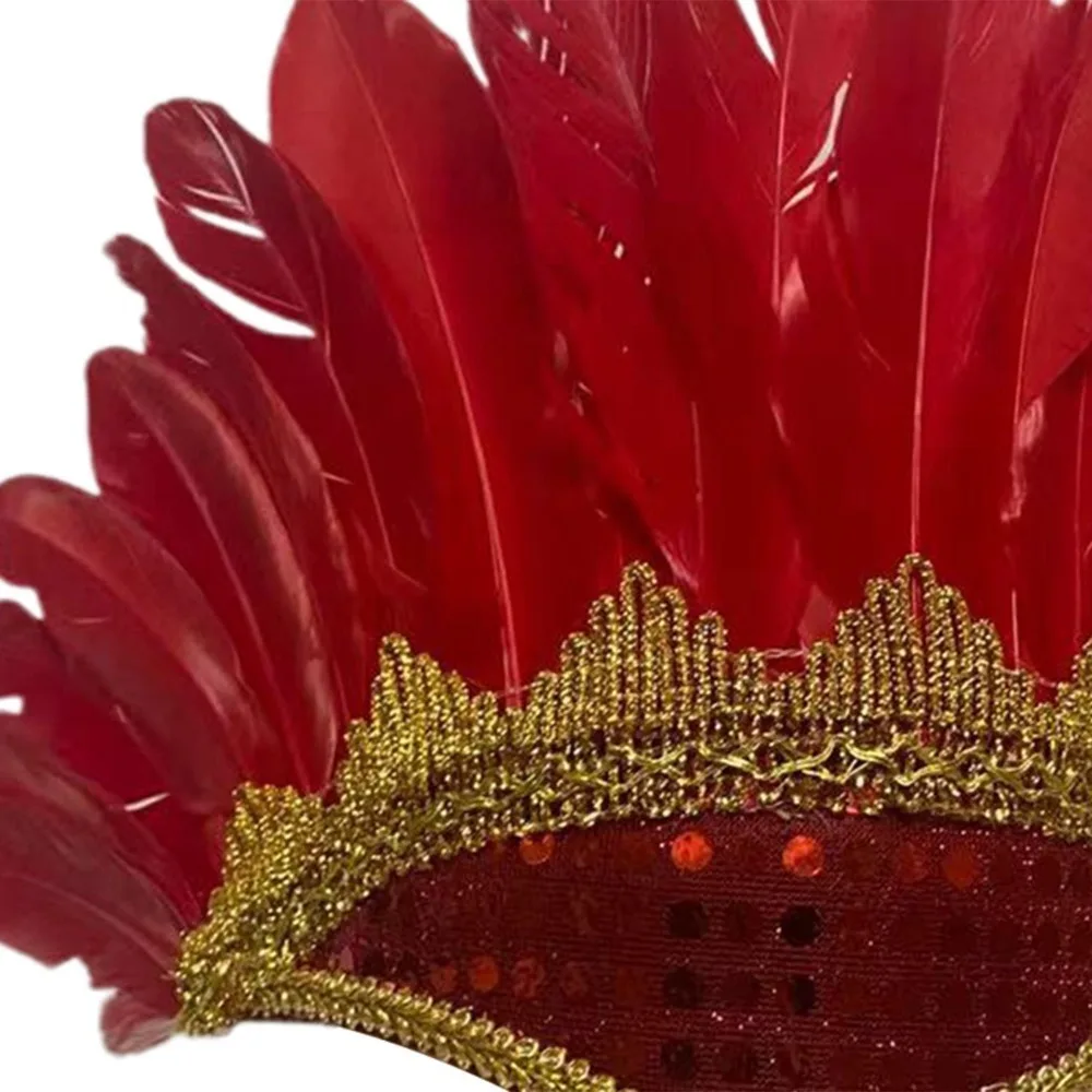 جديد ريشة ريشة غطاء الرأس رئيس شنت الملونة كرنفال زي قابل للتعديل رئيس غطاء الرأس فستان بتصميم حالم الطرف