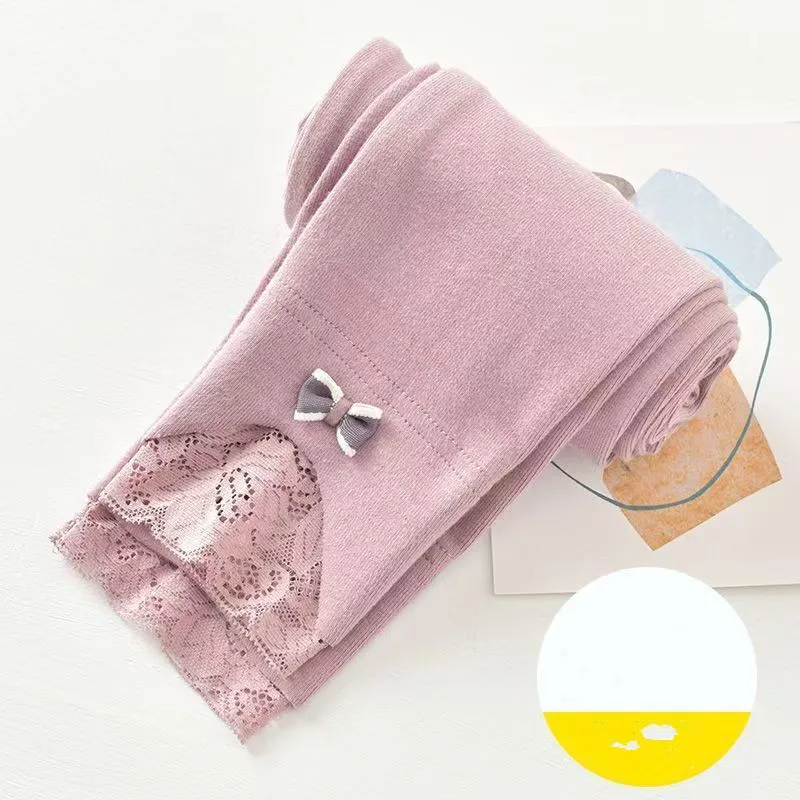 Spring Autumn Lace Bow Leggings For Girls Princess Pants Kids Elastic Trousers Fashion Children Casual Long Pants view 4