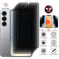 4/3/2/1Pcs For Samsung S25 Glass Samsung Galaxy S24 25 Plus Glass 9H HD Privacy Anti-Spy Glue Screen Protector Samsung S25 Ultra