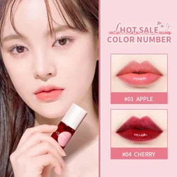 4 Colors Mini Lip Glaze Lip Tint Long-Lasting Mirror Lip Ink Makeup Waterproof Moisturizing Liquid Lipstick Lip Gloss Cosmetic