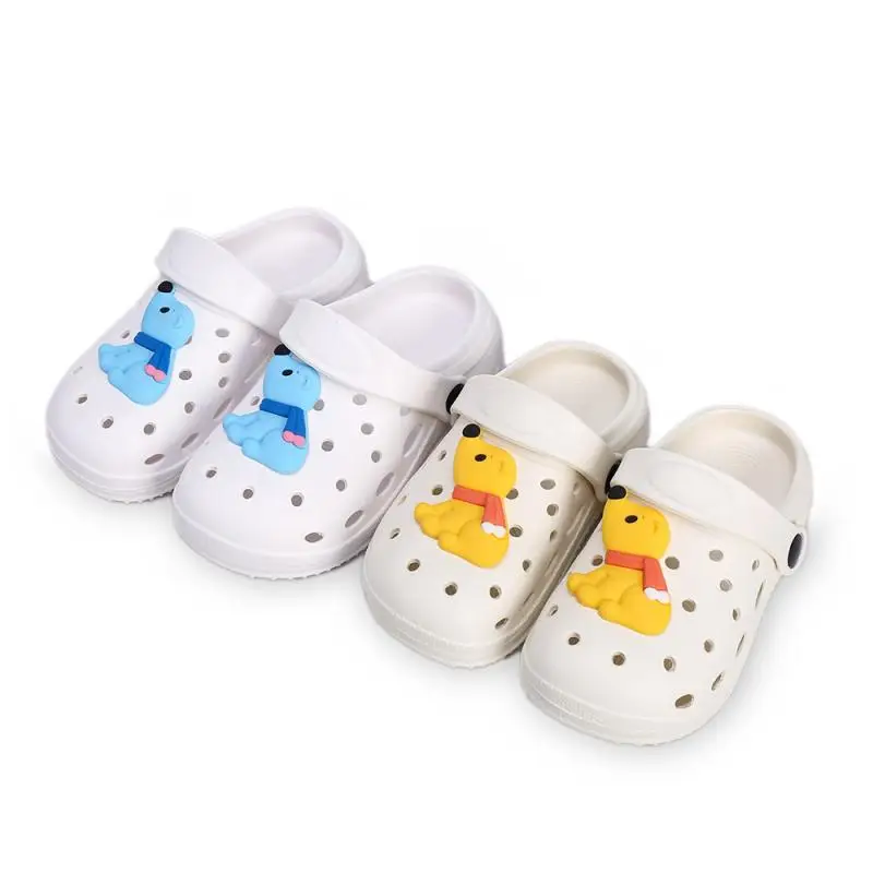 

Summer New Children's Slippers Indoor Non-slip Soft Bottom Comfort Cute Baby Hole Shoes for Boys Girls Home Garden Sandals