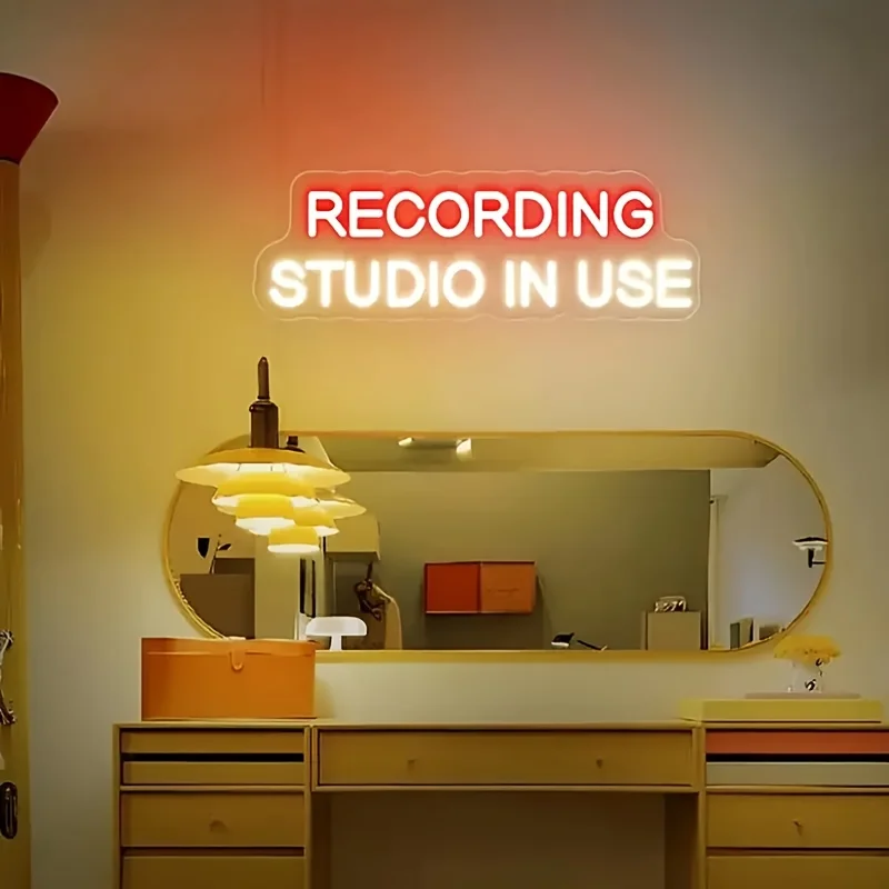 Recording Studio in Use USB-Powered Wall-Mounted Light with Switch Control,  for Music Studio & Home Decor