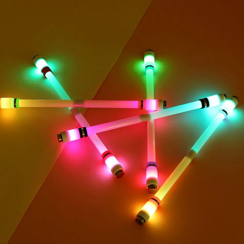 School Supplies Gaming Ballpoint Pen Foldable Spinning Pen Rotating Light Pen Luminous Spinning Pen Magnet Light Balance Pen