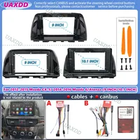 2 Din Car Android FOR 2012-2016 Mazda 6 Atenza CX-5 9 10.1inch frame Kit panel cable adapter dashboard navigation decoder canbus