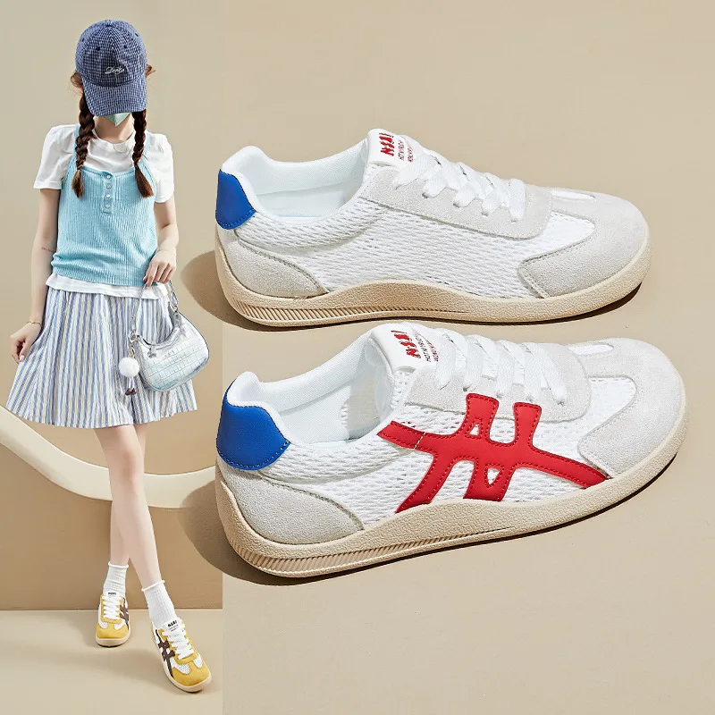 

Летняя дышащая удобная высококачественная женская обувь, новые летние кроссовки на плоской подошве с одинарной сеткой, легкая женская обувь на открытом воздухе