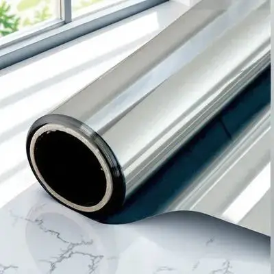 فيلم نافذة عازل للحرارة طريقة واحدة لون زجاجي للخصوصية غطاء ثابت مقاوم للماء للحماية من الشمس للمنزل والحمام