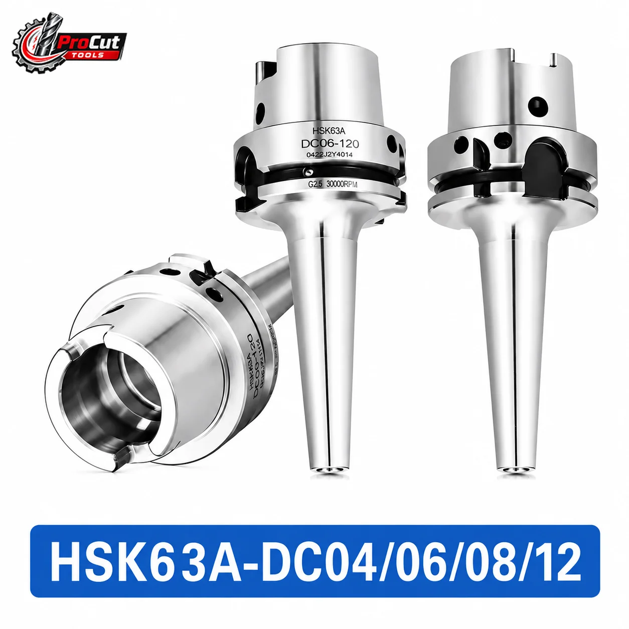 HSK63A HSKA63 SDC DC Tool Holder, SDC6 SDC8 SDC12 DC4 DC6 DC8 DC12 Collet Chuck, High‑Precision Bracket for CNC Milling Lathe