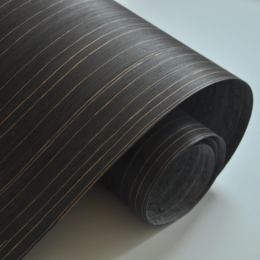 Greenland New Design Free Sample Black Color Engineered Ebony Wood Veneer For Furniture Door Table Skin