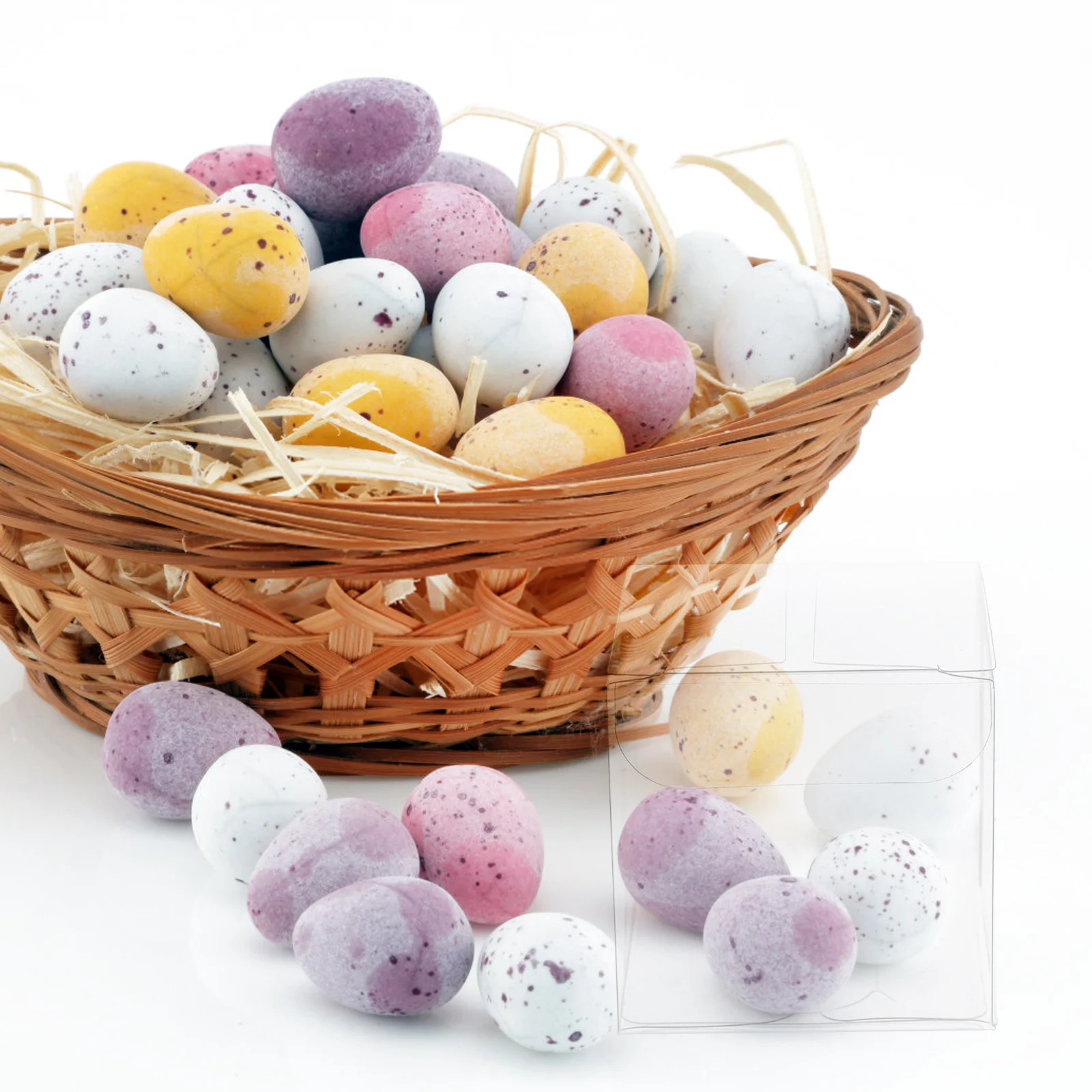 

50Pcs Clear Transparent Plastic Box Square 5x5x5cm Candy Packaging Display Wedding Birthday Favor Gift Packing Box