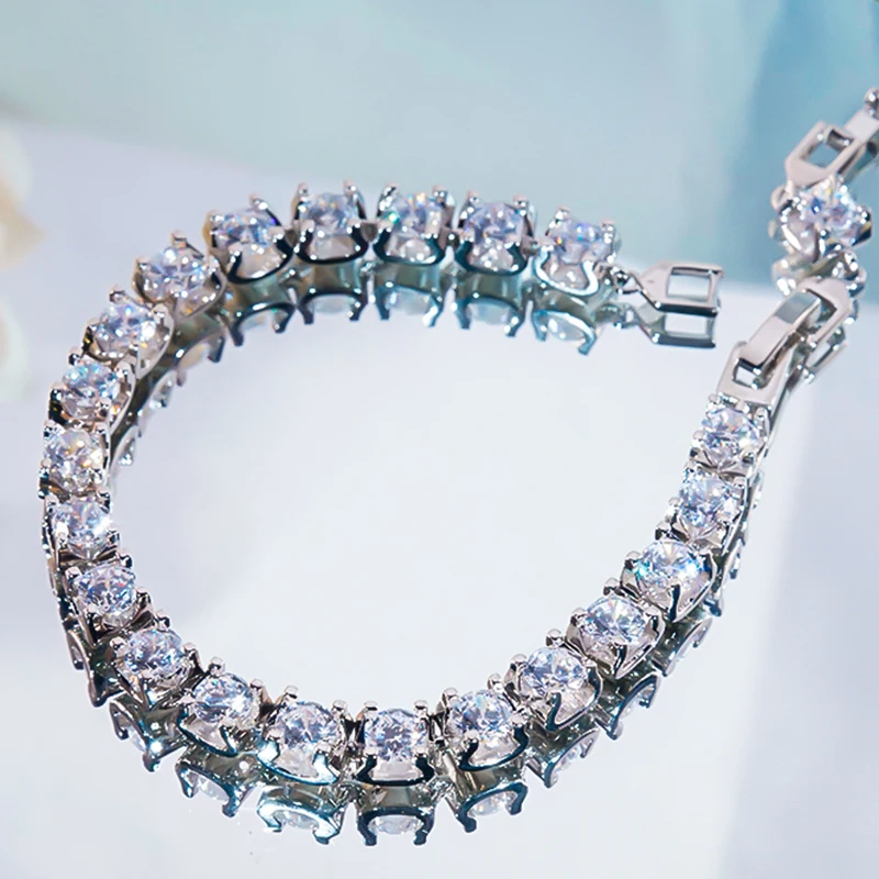 

0.3ct 0.5ct Diamond Line Tennis Bracelets AAAAA+ Zircon S925 Sterling Silver White Gold Plated for Women Fine Jewelry Luxury