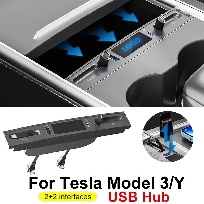 

Док-станция для Tesla Model 3 Y, 27 Вт, PD Type C, USB