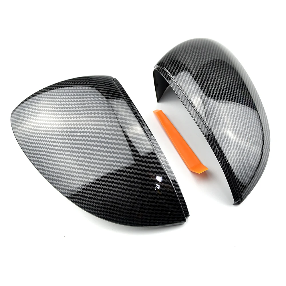 

for Volkswagen Golf MK8 VIII 8 Side Mirror Covers Caps (Carbon Look) 2020 2021 2022 for VW Glossy black wing rearview