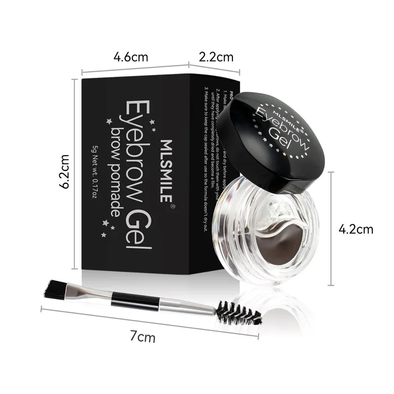MLSMILE – crème double couleur 2 en 1, Gel teinté pour sourcils, 15 couleurs, imperméable, longue durée, sans taches, maquillage, tatouage des sourcils