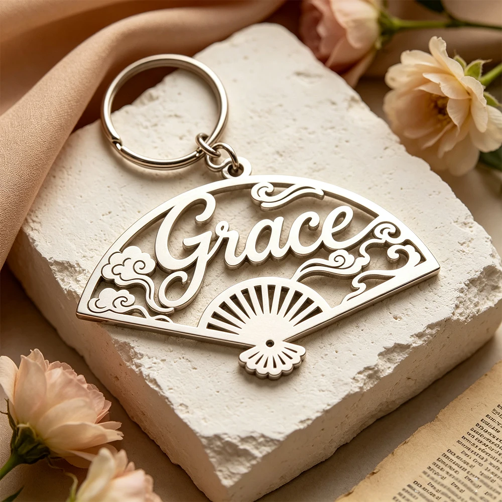 Customize Personalized Chinese Fan Sub Graphic Name Keychain Elegant Fashion Accessories Bag Accessories Suitable For Daily Wear