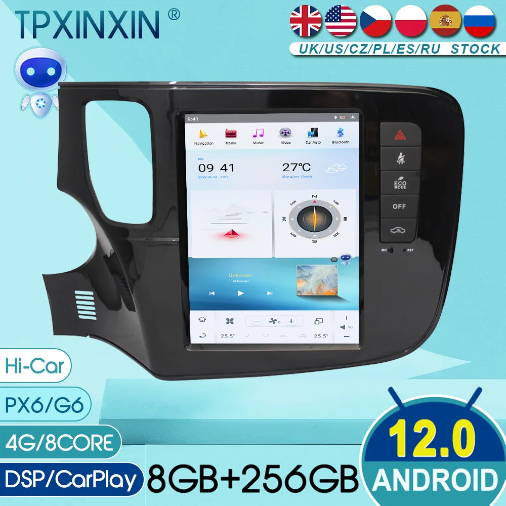 For Mitsubishi Outlander 2014-2018 Vertical Style audio 2 din android receiver auto multimedia DVD player