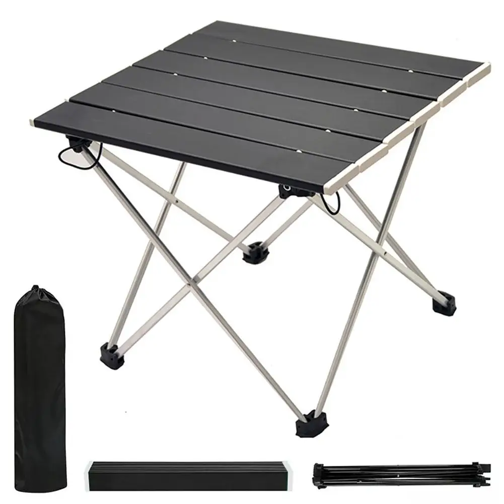 

Portable Camping Table Aluminum Folding Beach Table With Storage Bag For Outdoor Camping Hiking Backpacking Picnic Dropship