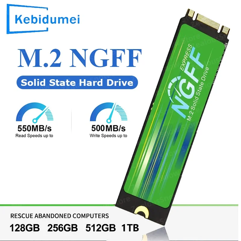 M.2 NGFF Solid State Drive 1TB SSD 550MB/S Read Speed 512GB 256GB 128GB 2280mm  B & M Key Internal Hard Disk for Notebook Laptop